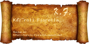 Károli Fiorella névjegykártya